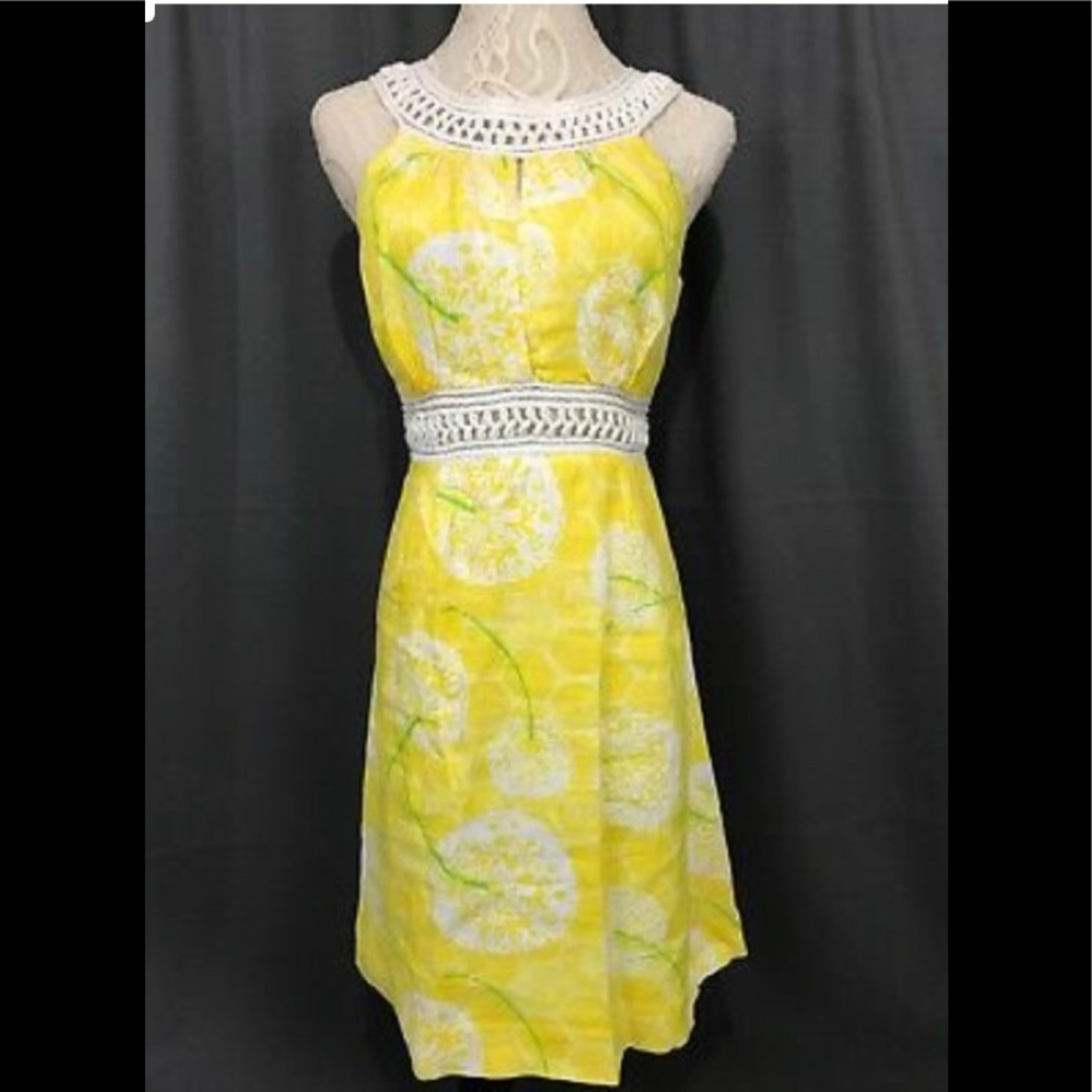 - Lilly Pulitzer “Brie” Dandelion Yellow Linen Dress